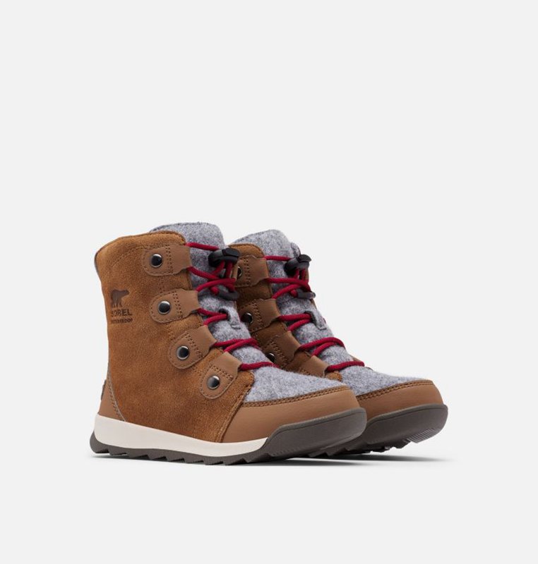 Kids Snow Boots Brown - Sorel Childrens Whitney™ II Suede - 086-ZHUYKR